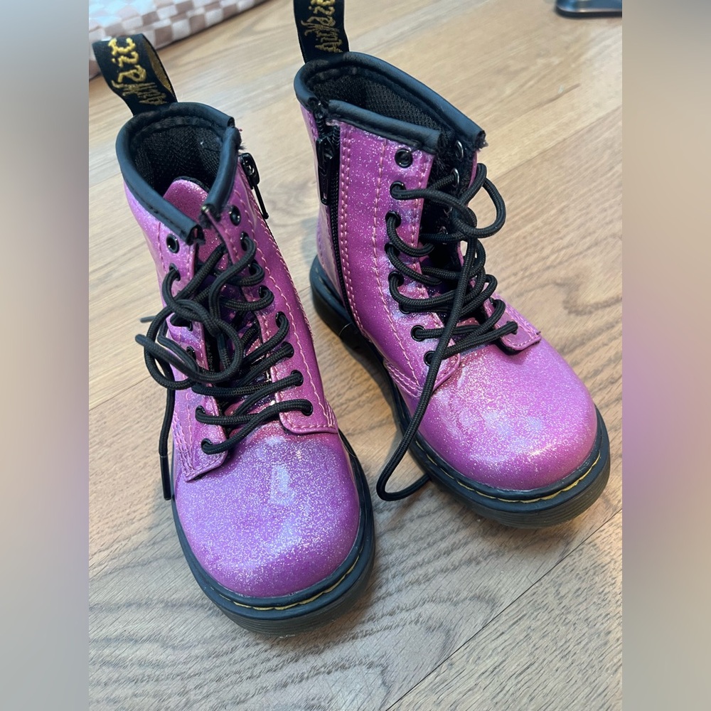 Dr. Martens Purple Glitter Boots Toddler Size 8